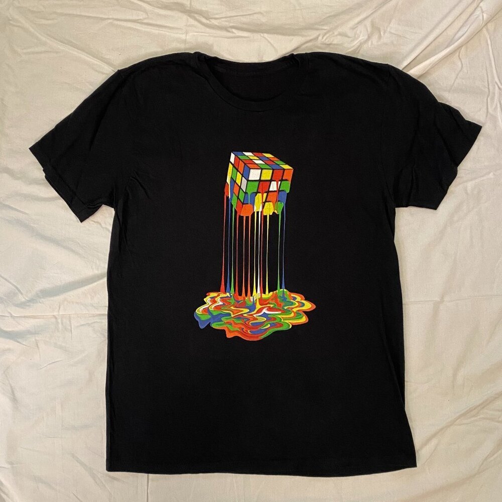 Black Rubik's Cube Men's T-Shirt -